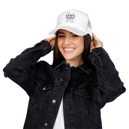 God's Daughter Trucker Hat — Mark 5:34 Christian Foam Cap