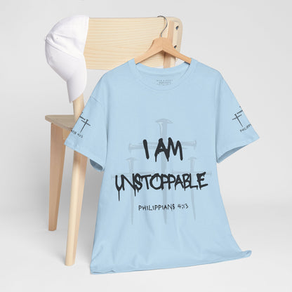 I Am Unstoppable Philippians 4:13 - Unisex Inspirational Christian T-shirt