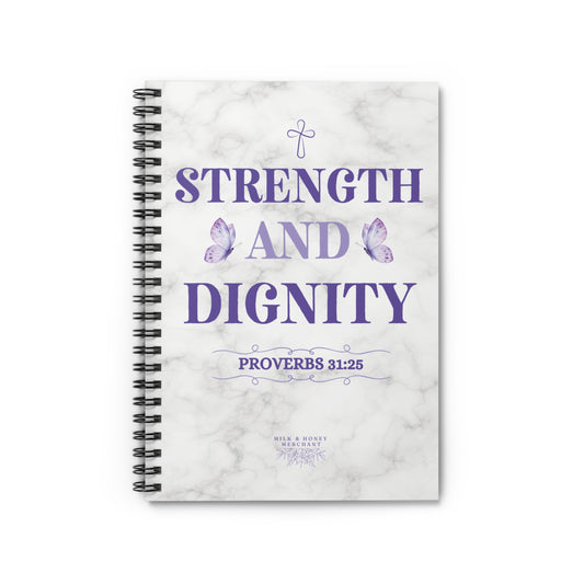 Proverbs 31:25 "Strength and Dignity" Christian Journal