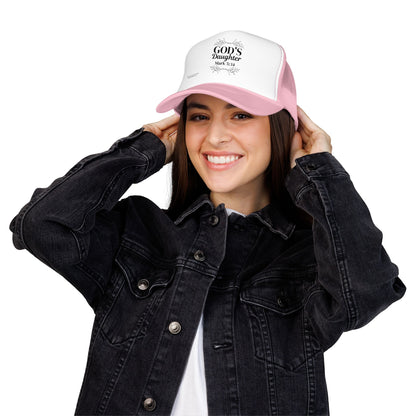 God's Daughter Trucker Hat — Mark 5:34 Christian Foam Cap