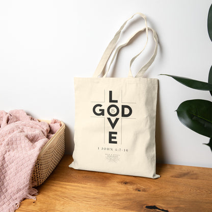 God Is Love  1 John 4:7-16 Canvas Tote Bag
