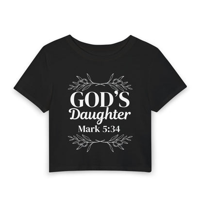 God's Daughter - Mark 5:34 Women's Baby Tee