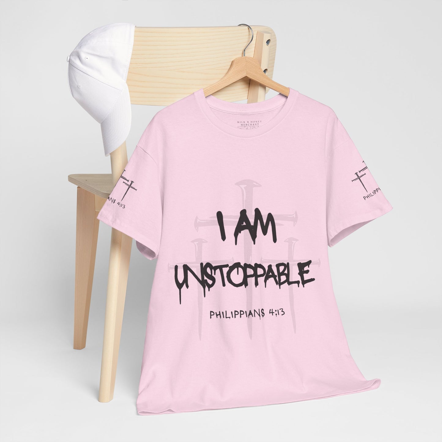 I Am Unstoppable Philippians 4:13 - Unisex Inspirational Christian T-shirt