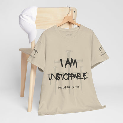 I Am Unstoppable Philippians 4:13 - Unisex Inspirational Christian T-shirt
