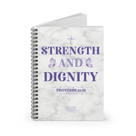 Proverbs 31:25 "Strength and Dignity" Christian Journal