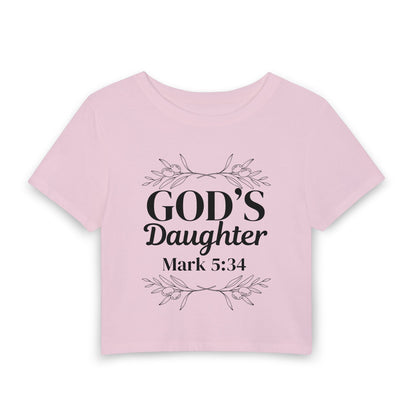 God's Daughter - Mark 5:34 Women's Baby Tee