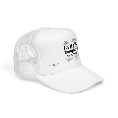 God's Daughter Trucker Hat — Mark 5:34 Christian Foam Cap