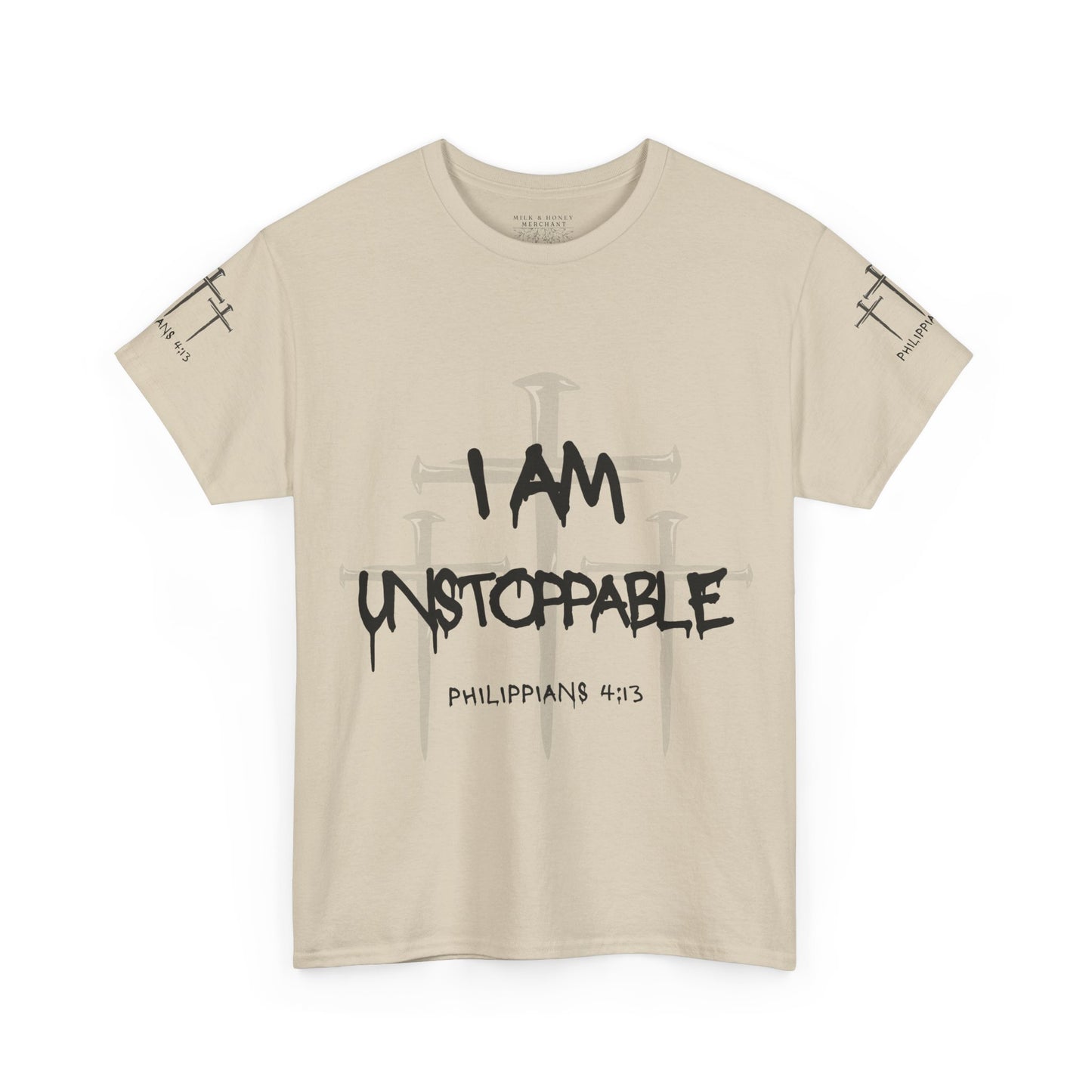 I Am Unstoppable Philippians 4:13 - Unisex Inspirational Christian T-shirt