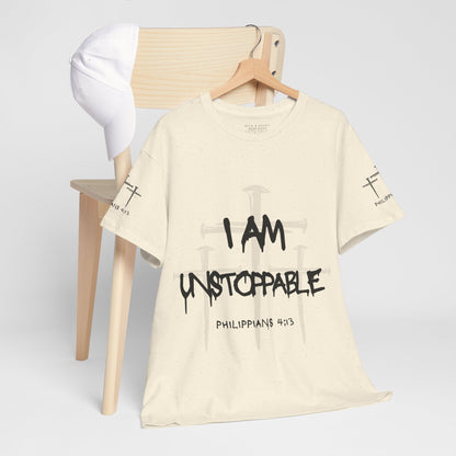 I Am Unstoppable Philippians 4:13 - Unisex Inspirational Christian T-shirt
