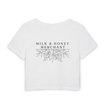 Destined for Greatness Women's Baby Tee — Inspirational Crop Tee for Ambitious Women