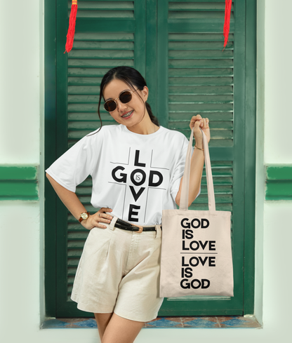 God Is Love  1 John 4:7-16 Canvas Tote Bag