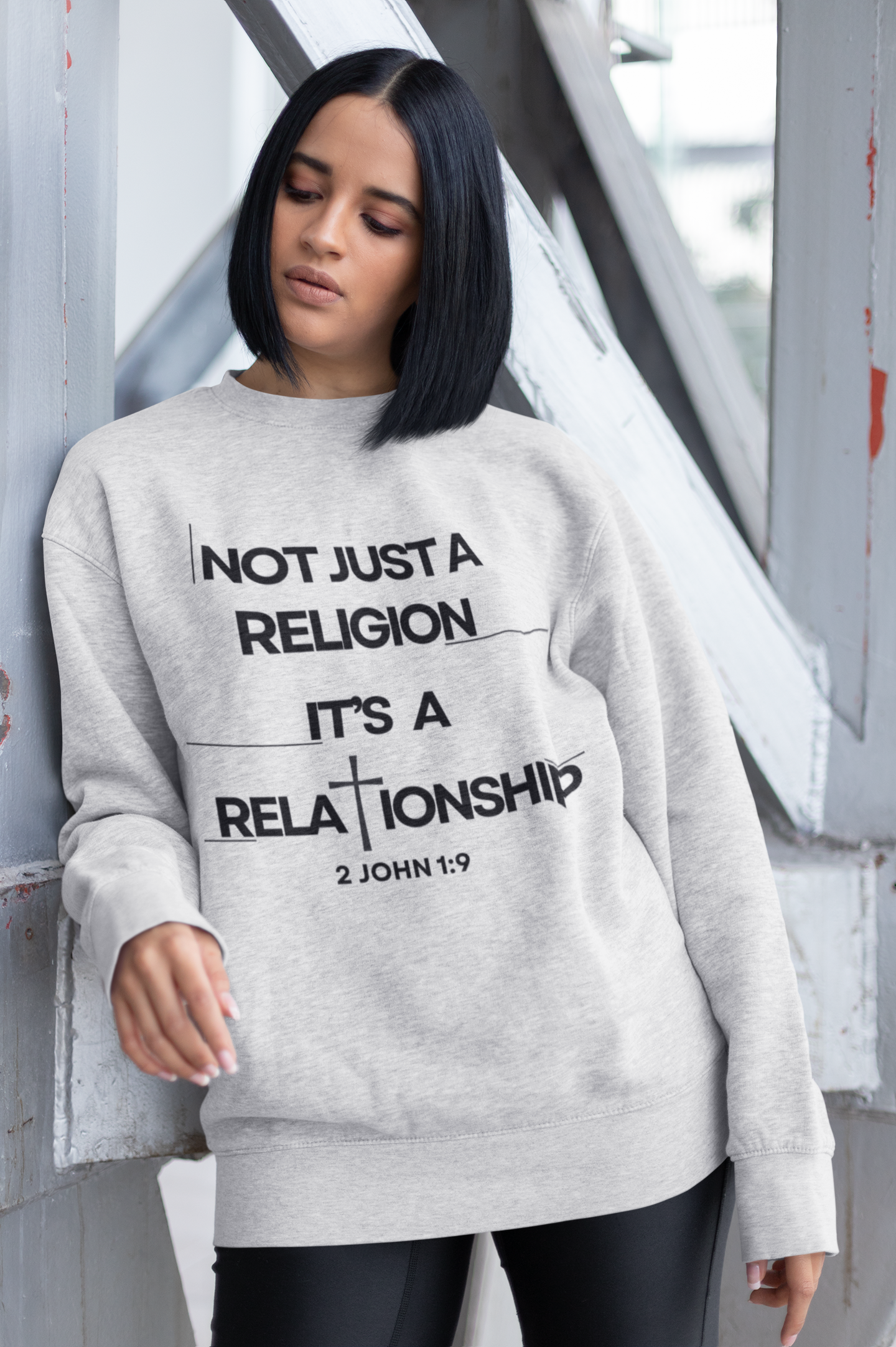 "Not Just a Religion" Inspirational Faith Unisex Crewneck