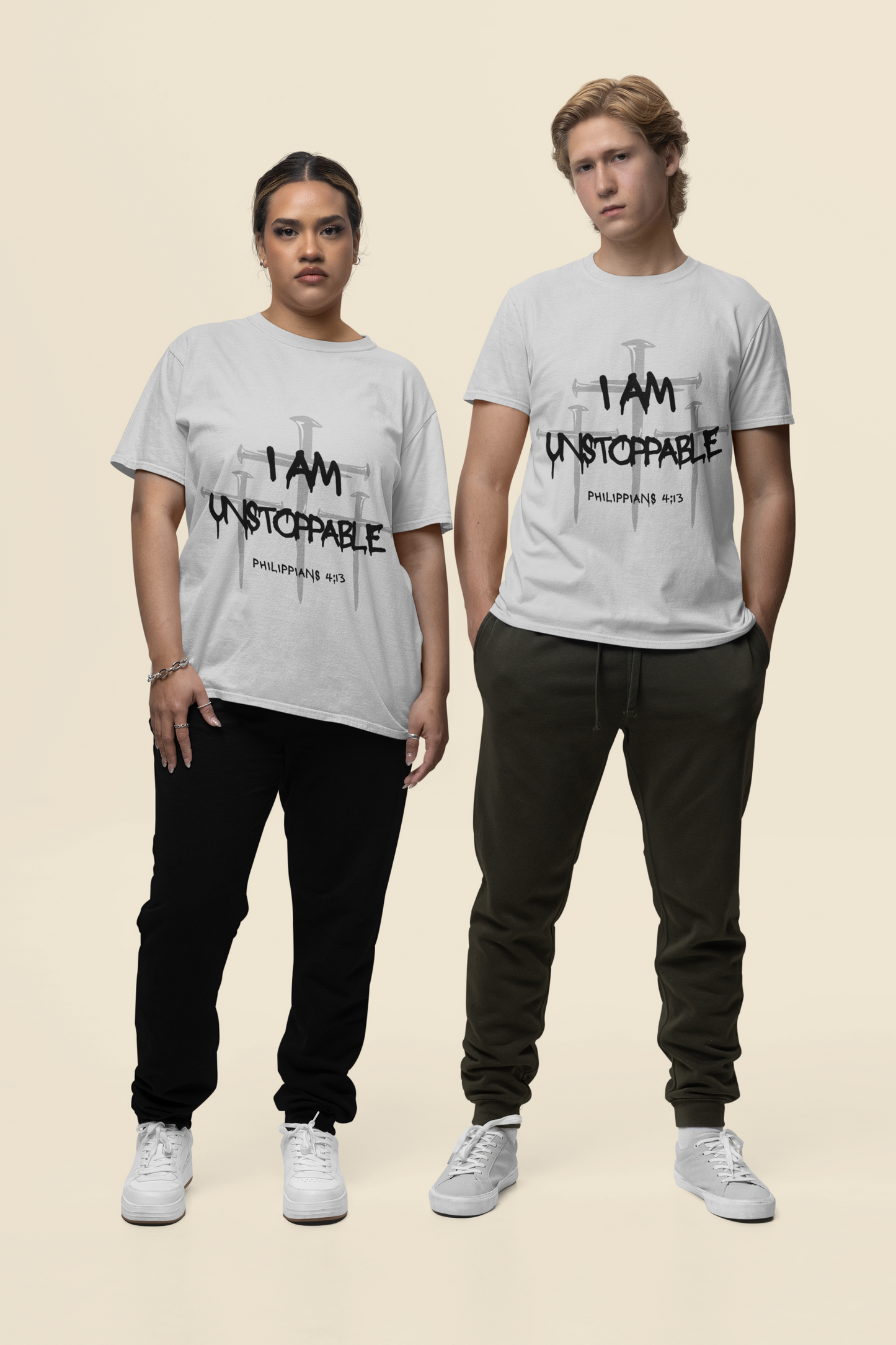 I Am Unstoppable Philippians 4:13 - Unisex Inspirational Christian T-shirt