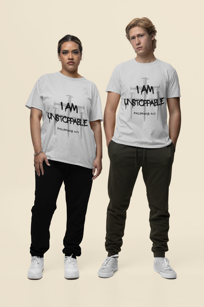 I Am Unstoppable Philippians 4:13 - Unisex Inspirational Christian T-shirt
