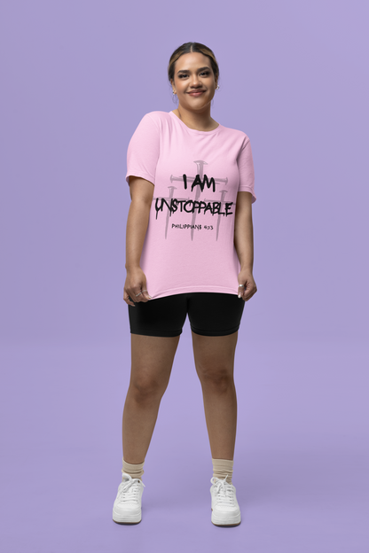 I Am Unstoppable Philippians 4:13 - Unisex Inspirational Christian T-shirt