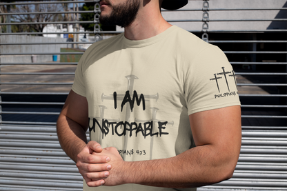 I Am Unstoppable Philippians 4:13 - Unisex Inspirational Christian T-shirt