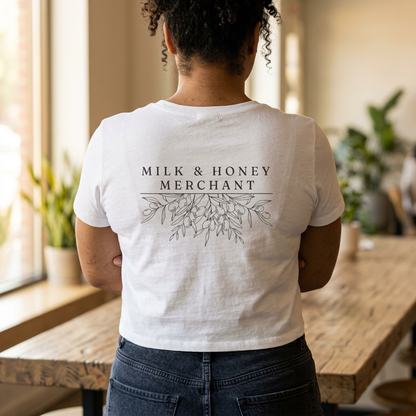 Destined for Greatness Women's Baby Tee — Inspirational Crop Tee for Ambitious Women