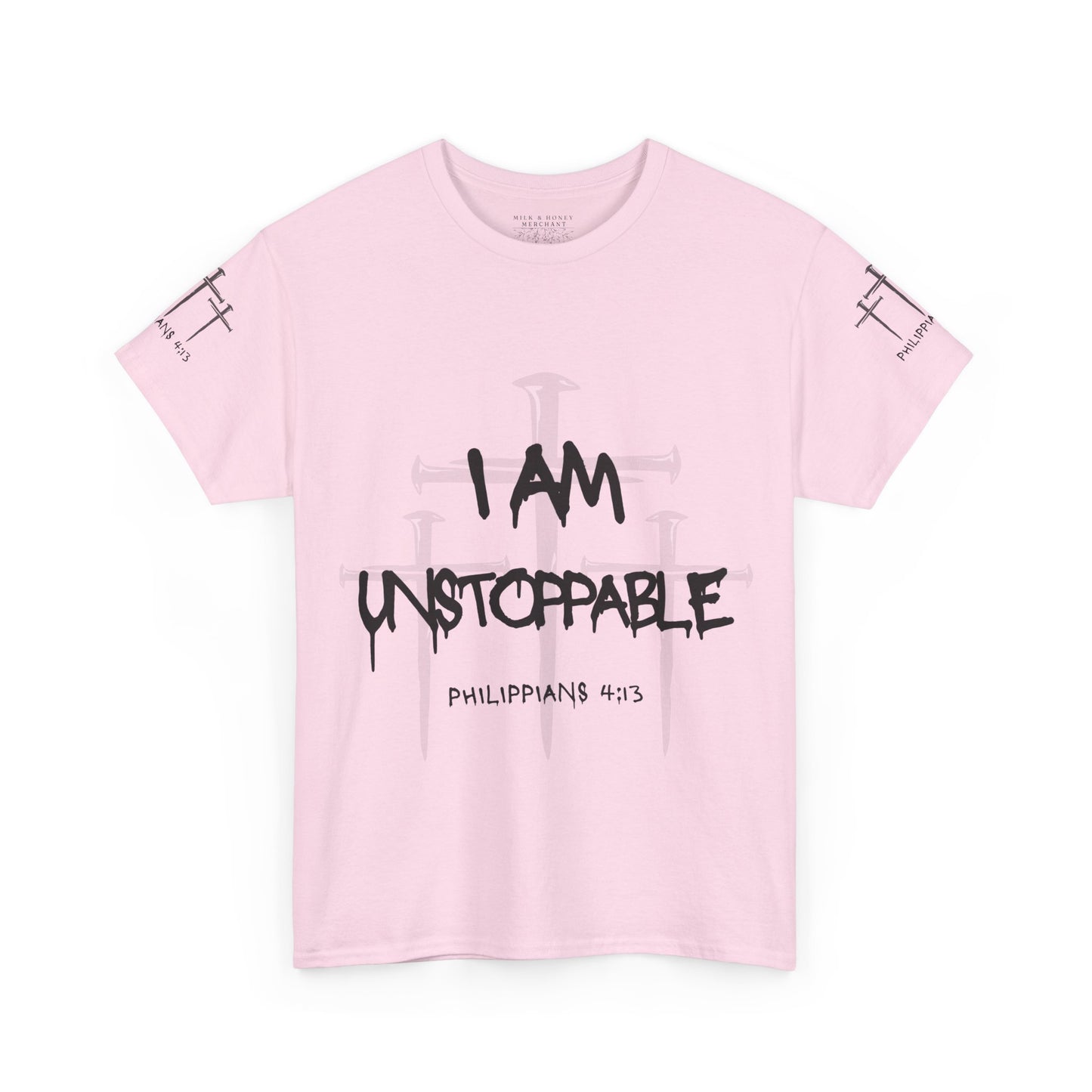 I Am Unstoppable Philippians 4:13 - Unisex Inspirational Christian T-shirt