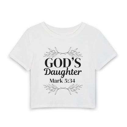 God's Daughter - Mark 5:34 Women's Baby Tee