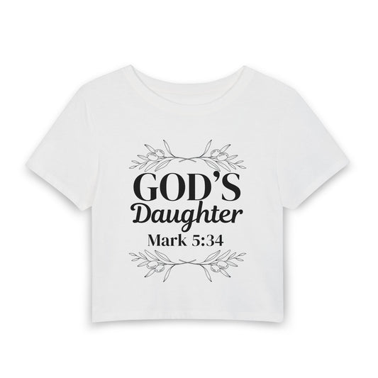 God's Daughter - Mark 5:34 Women's Baby Tee