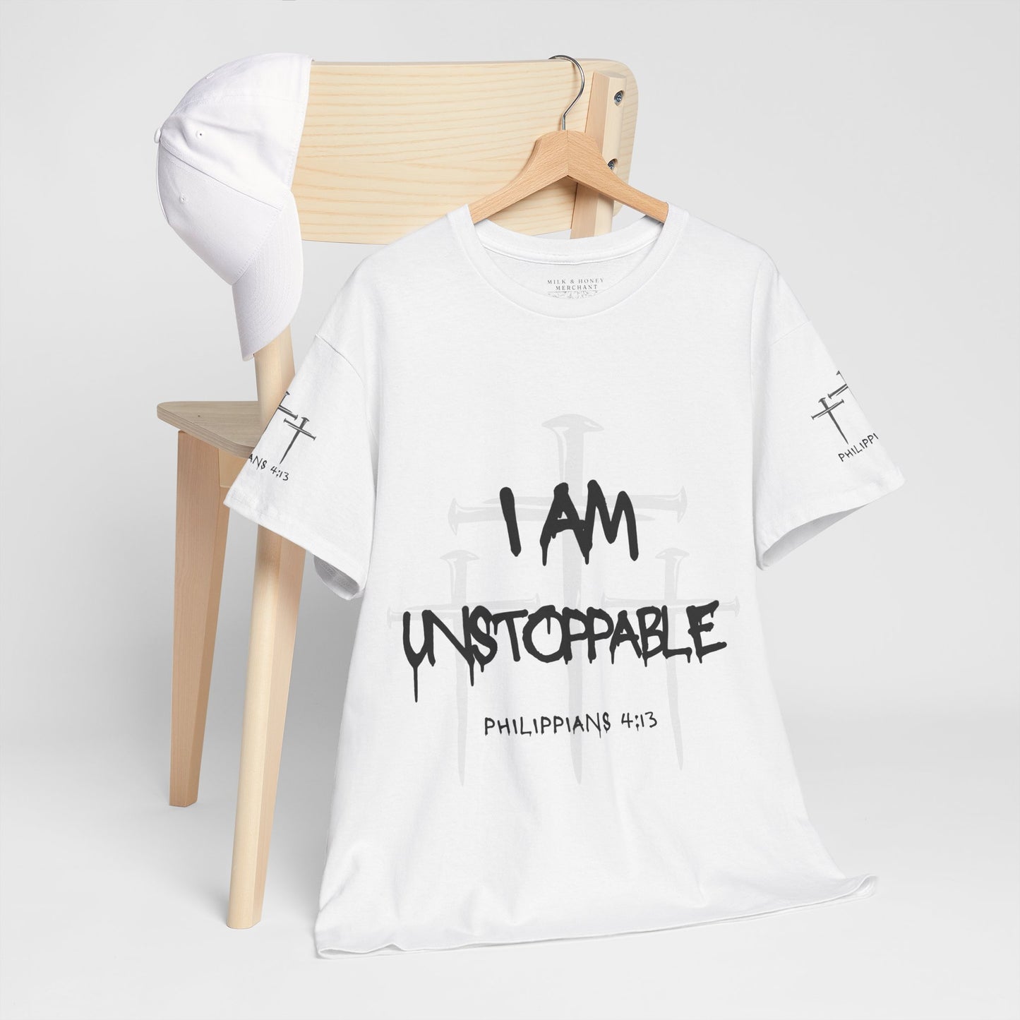 I Am Unstoppable Philippians 4:13 - Unisex Inspirational Christian T-shirt