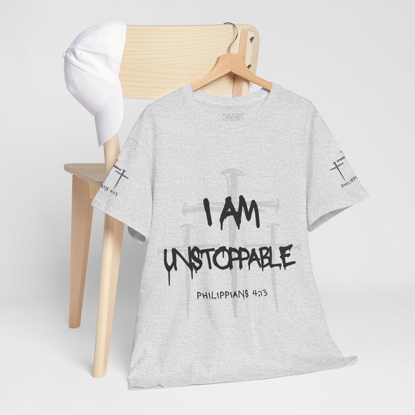 I Am Unstoppable Philippians 4:13 - Unisex Inspirational Christian T-shirt