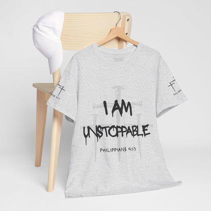 I Am Unstoppable Philippians 4:13 - Unisex Inspirational Christian T-shirt