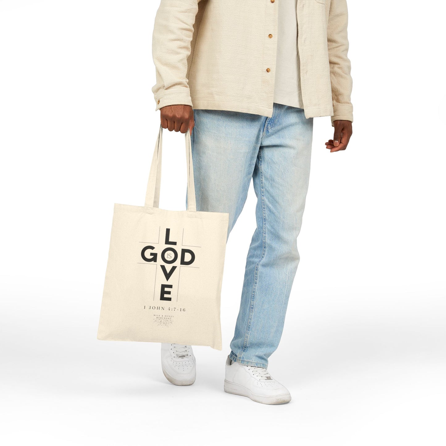 God Is Love  1 John 4:7-16 Canvas Tote Bag