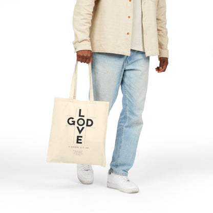 God Is Love  1 John 4:7-16 Canvas Tote Bag