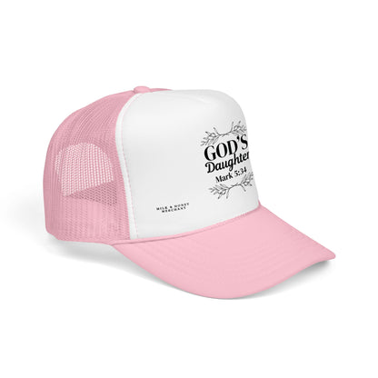 God's Daughter Trucker Hat — Mark 5:34 Christian Foam Cap