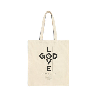 God Is Love  1 John 4:7-16 Canvas Tote Bag
